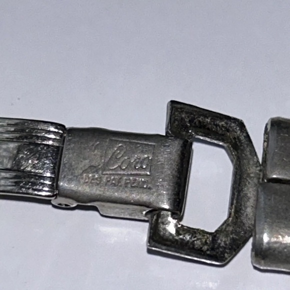 Vintage Signed CORO Pat Pending Vintage Silver CURB LINK BRACELET - Picture 2 of 4